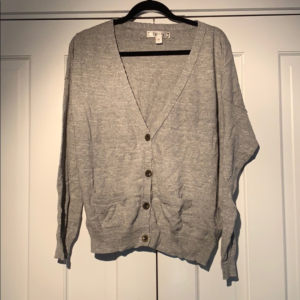 Decree Light Gray Cardigan